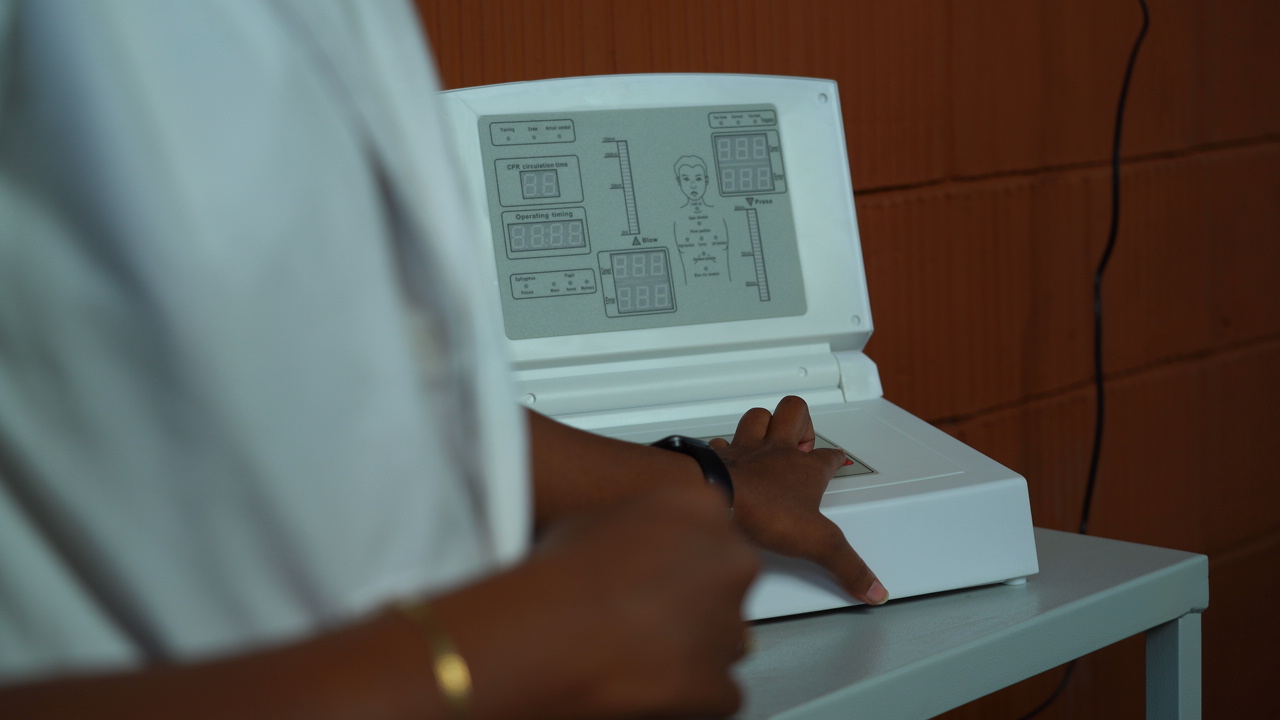 Nursing students in clinical training